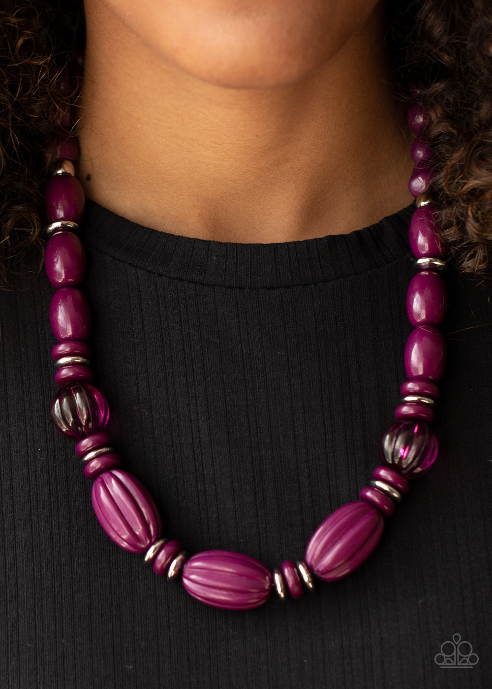 Paparazzi Necklaces - High Alert - Purple