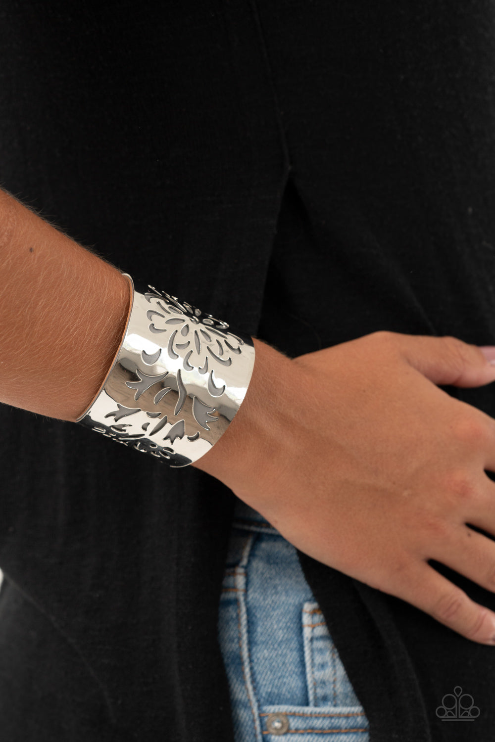 Paparazzi Bracelets - Get Your Bloom On- Silver