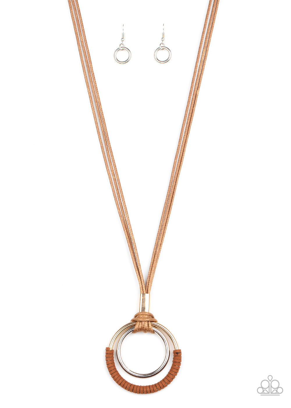 Paparazzi Necklaces - Elliptical Essence - Brown