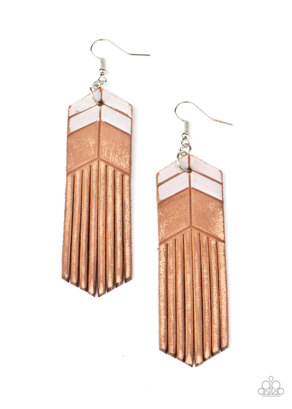 Paparazzi Earrings - Desert Trails - White