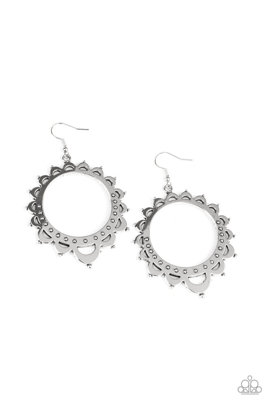 Paparazzi Earrings - Casually Capricious - Silver