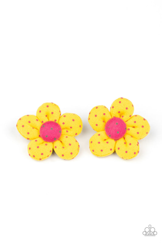 Paparazzi Hair Accessories - Polka Dotted Delight - Yellow