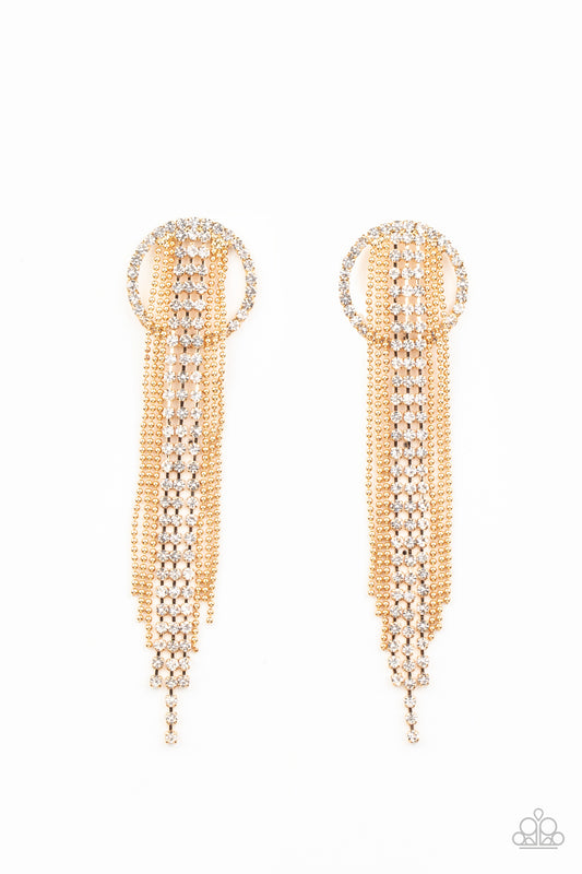 Paparazzi Earrings - Dazzle by Default - Gold