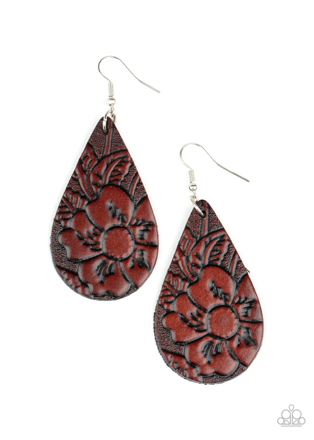 Paparazzi Earrings - Beach Garden - Brown