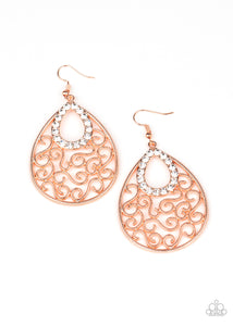 Paparazzi Earrings - Seize The Stage - Copper