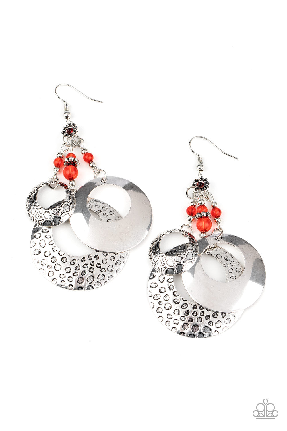 Paparazzi Earrings - Wanderlust Garden - Red