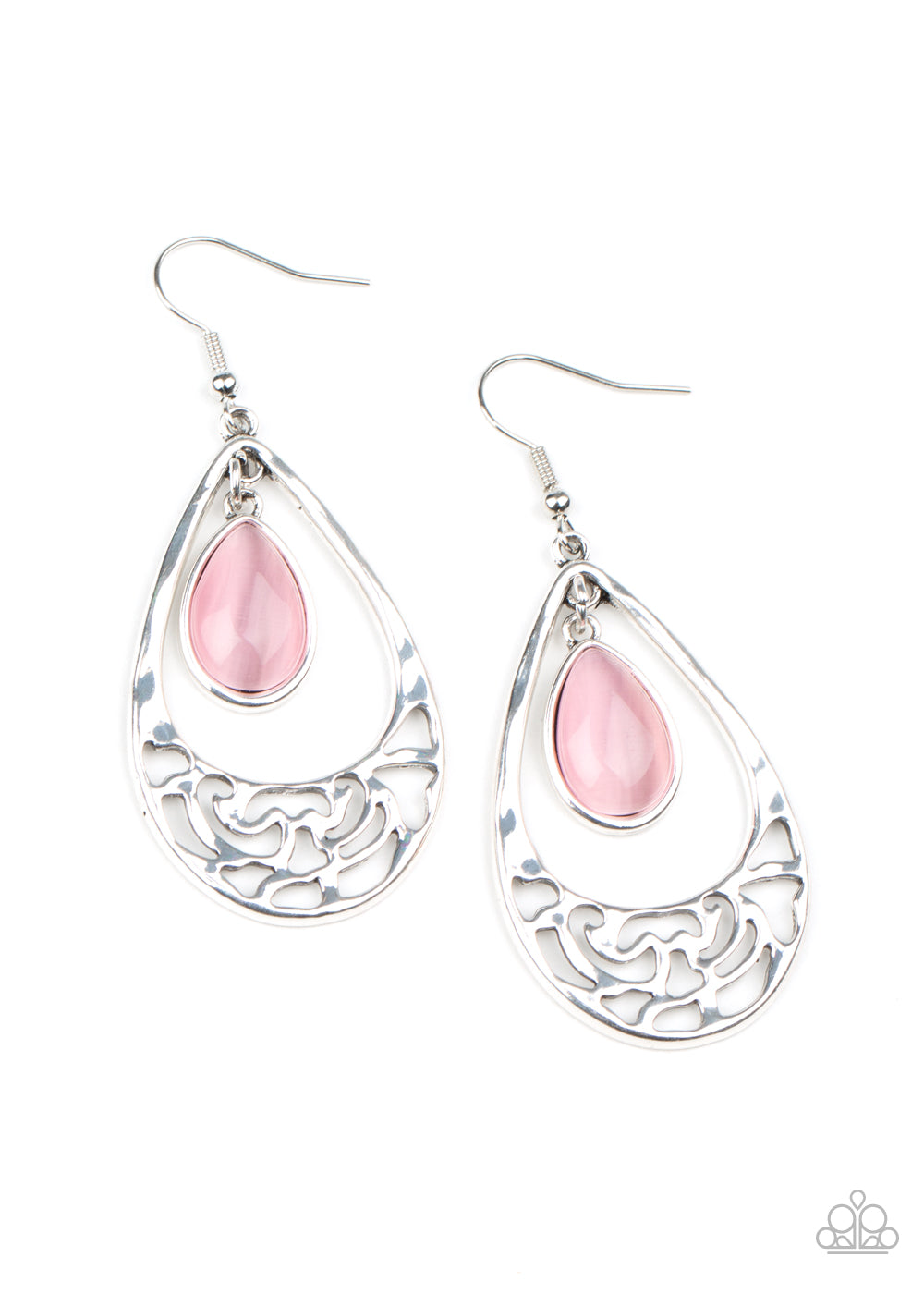 Paparazzi Earrings - DEW You Feel Me? - Pink