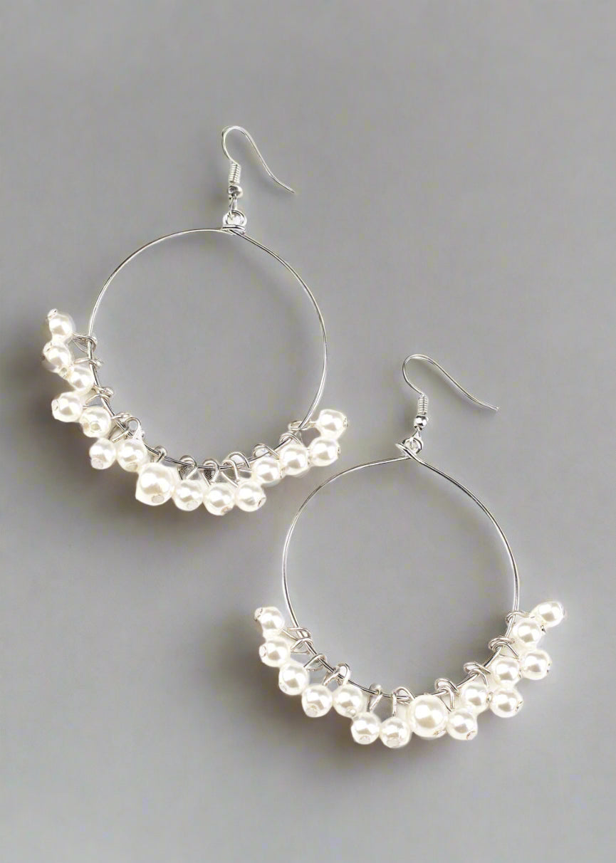 Paparazzi Earrings - Things Are Looking UPSCALE - White