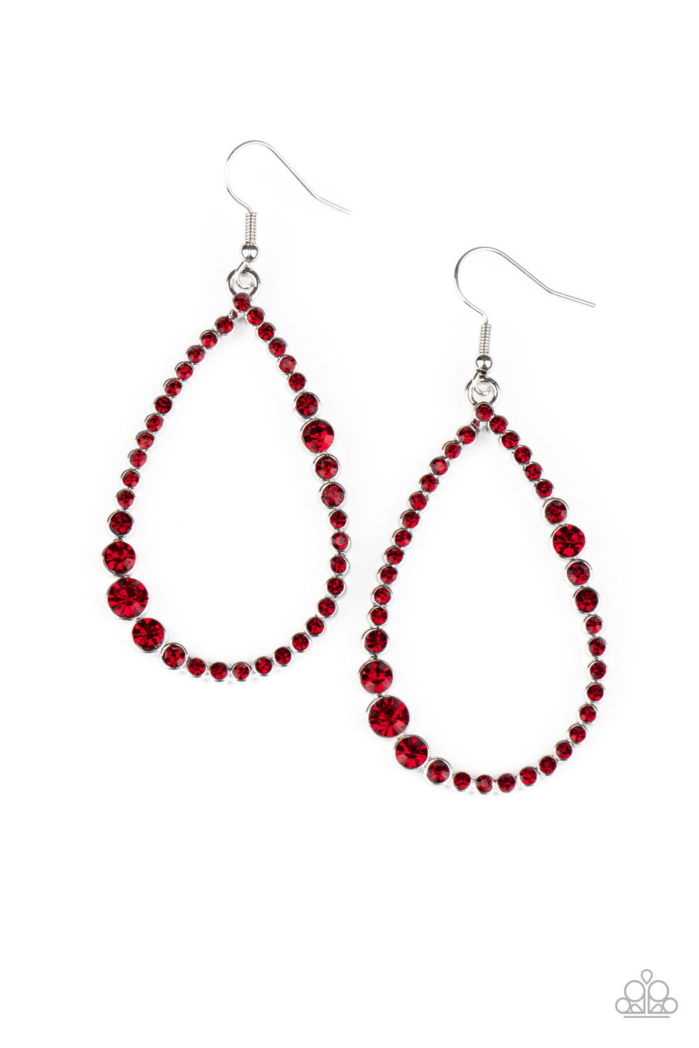 Paparazzi Earrings - Diva Dimension - Red