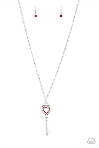 Paparazzi Necklaces - Unlock Your Heart - Red
