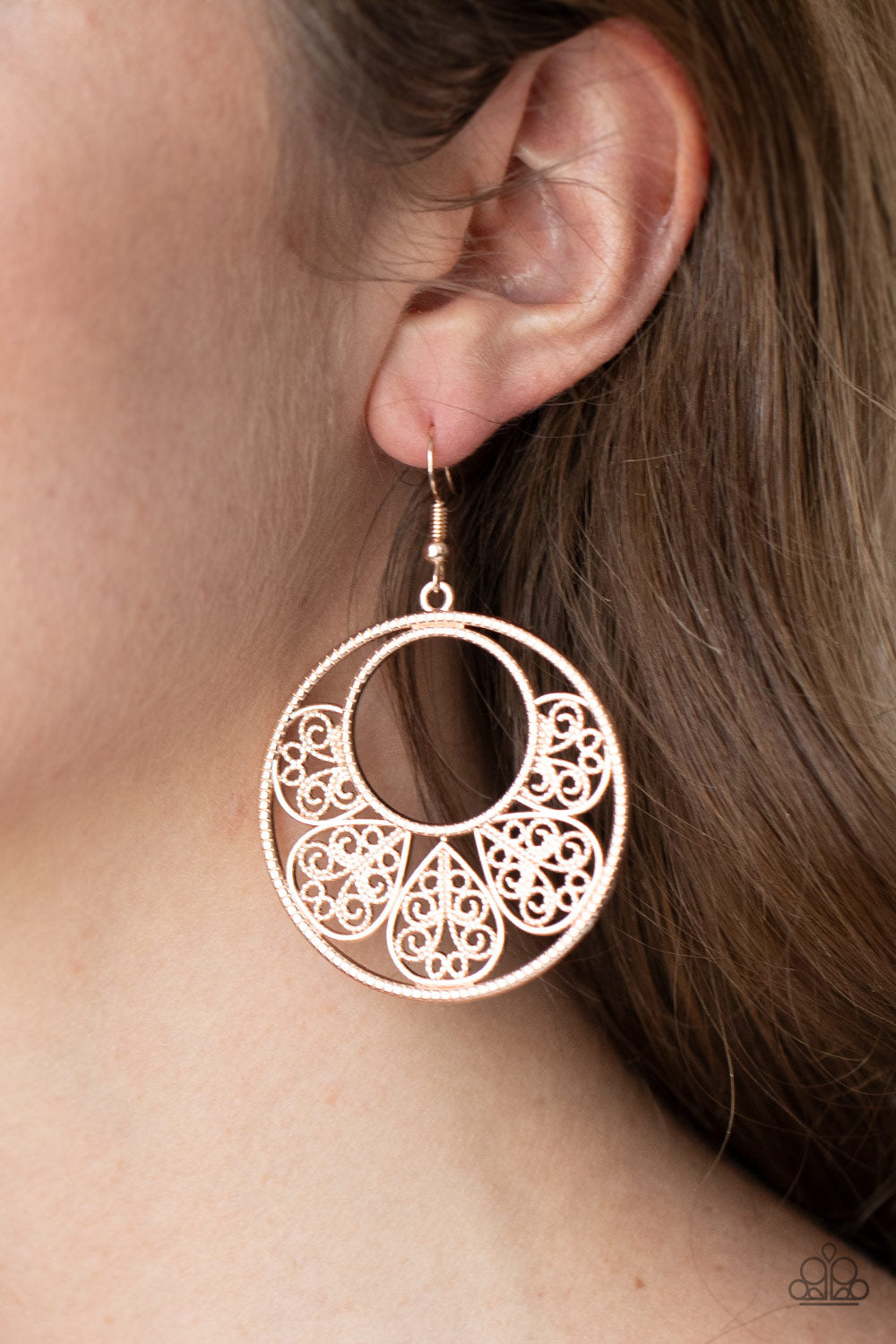 Paparazzi Earrings - Petal Promenade - Rose Gold