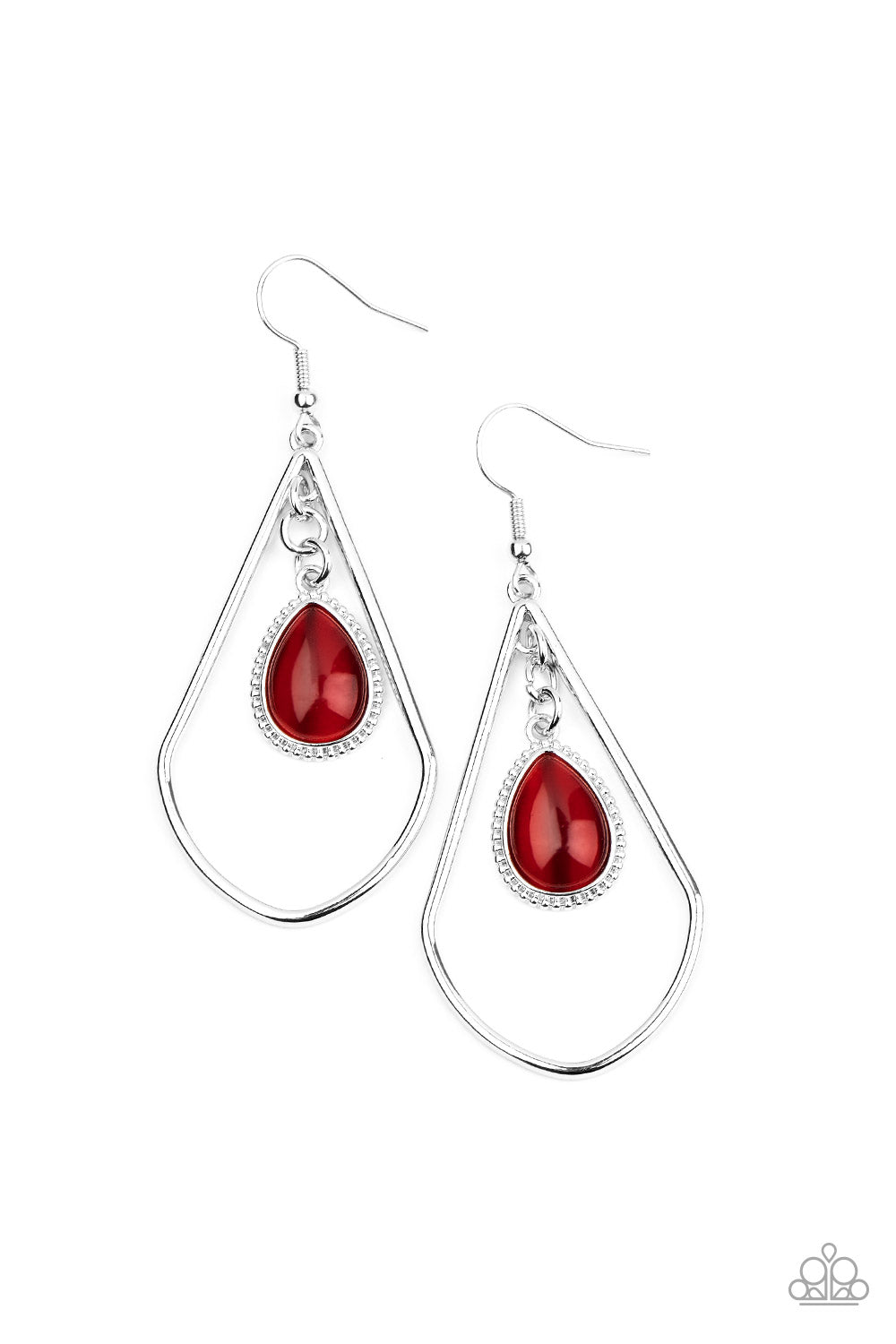 Paparazzi Earrings - Ethereal Elegance - Red