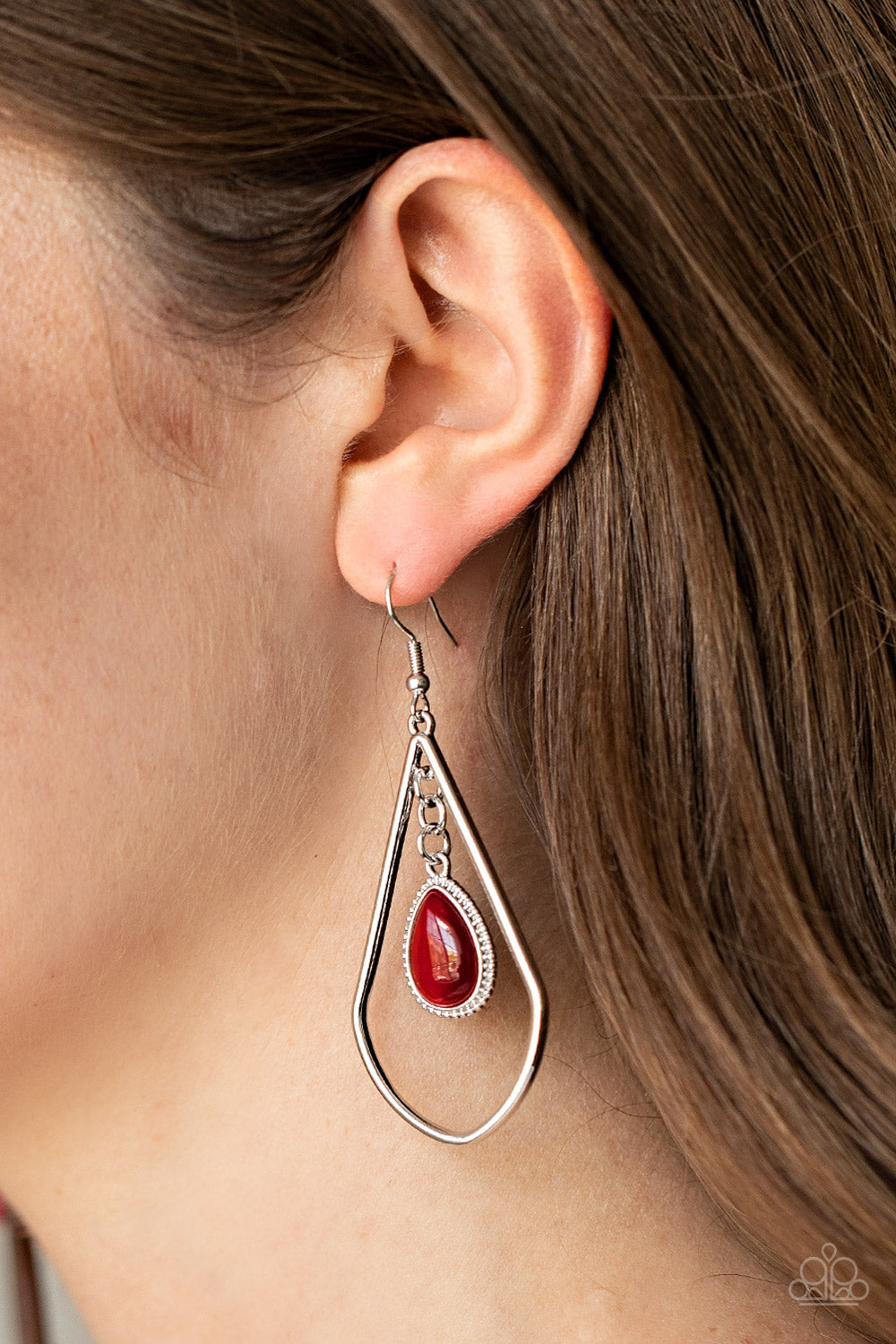 Paparazzi Earrings - Ethereal Elegance - Red