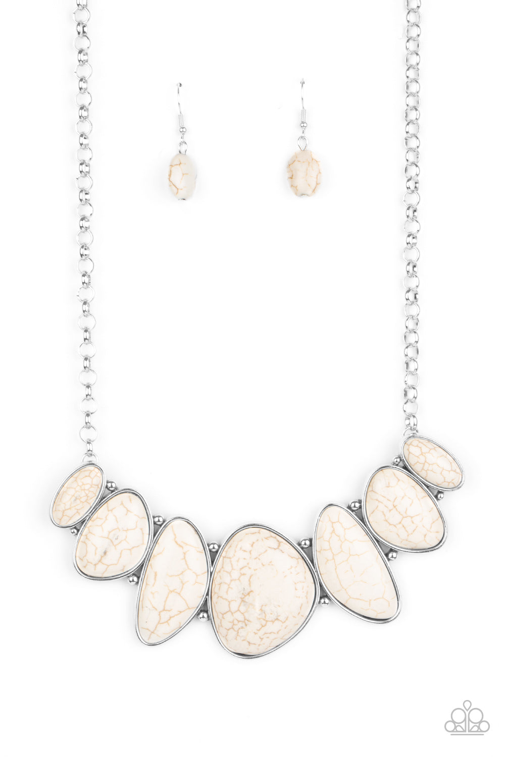 Paparazzi Necklaces - Primitive - White