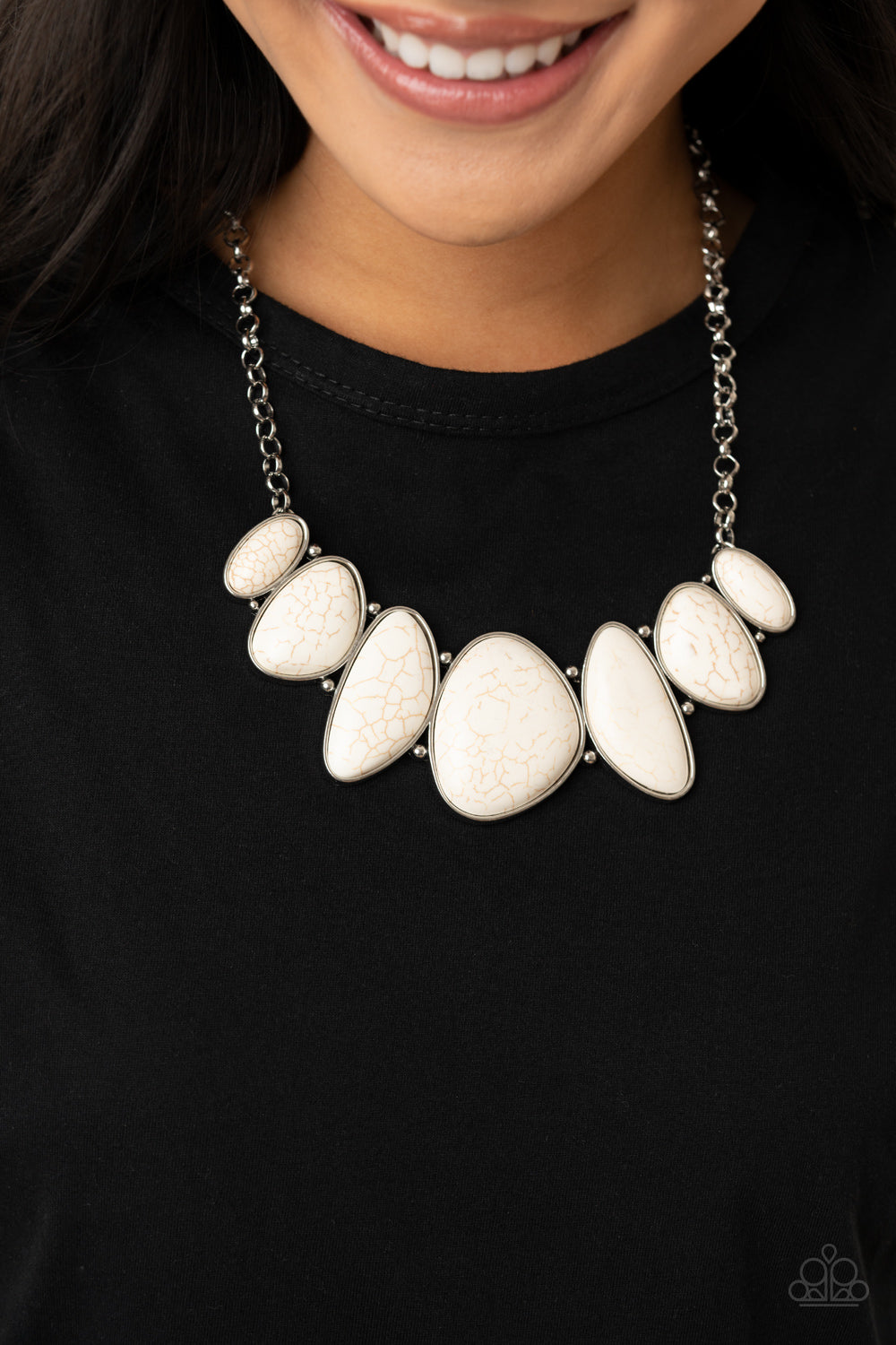 Paparazzi Necklaces - Primitive - White