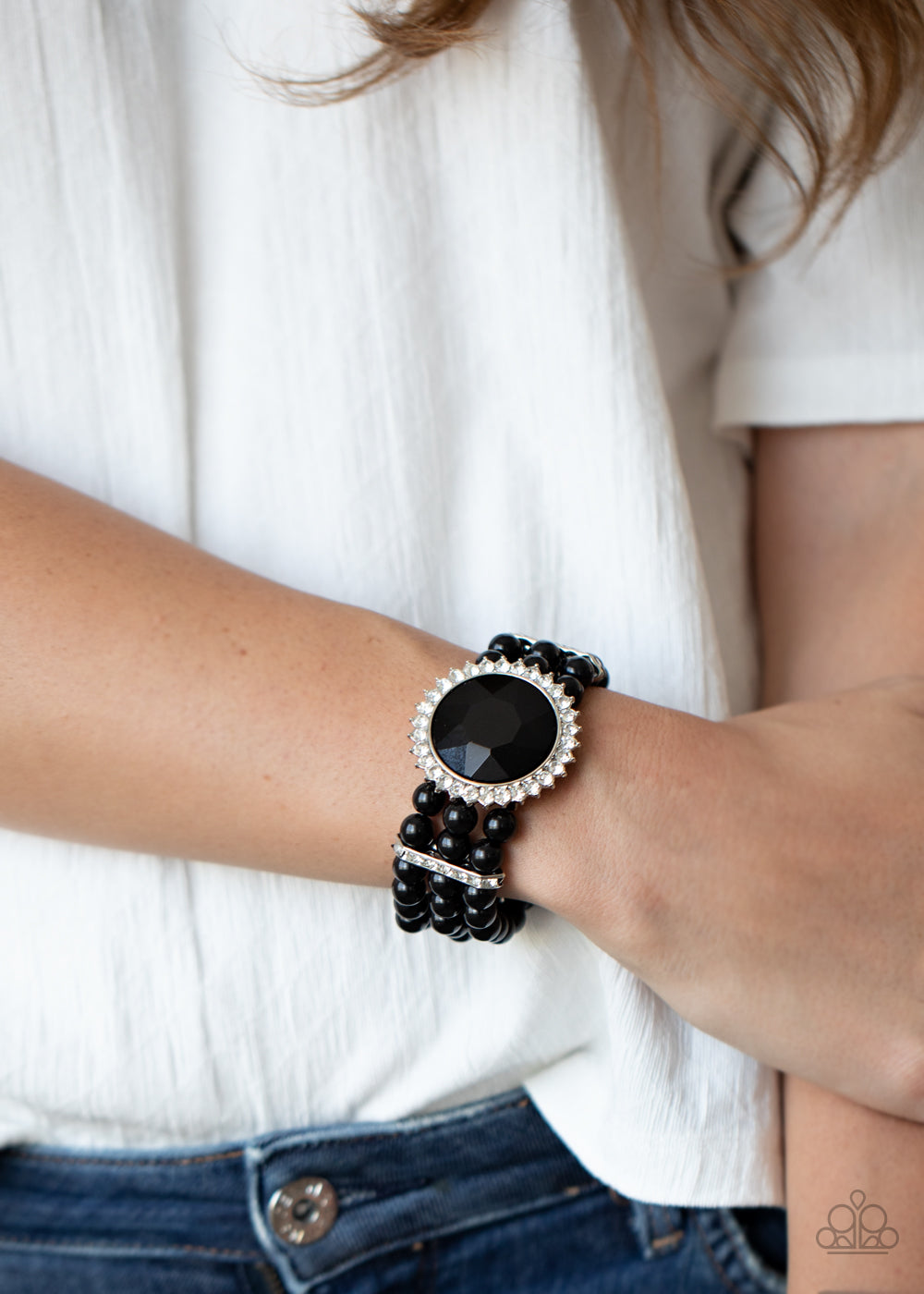 Paparazzi Bracelets - Speechless Sparkle - Black