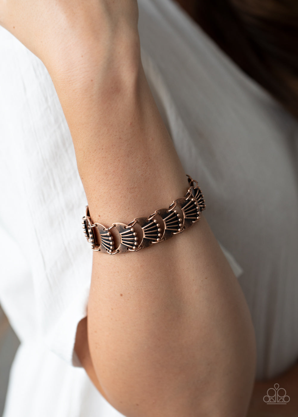 Paparazzi Bracelets - Moonlit Mesa - Copper