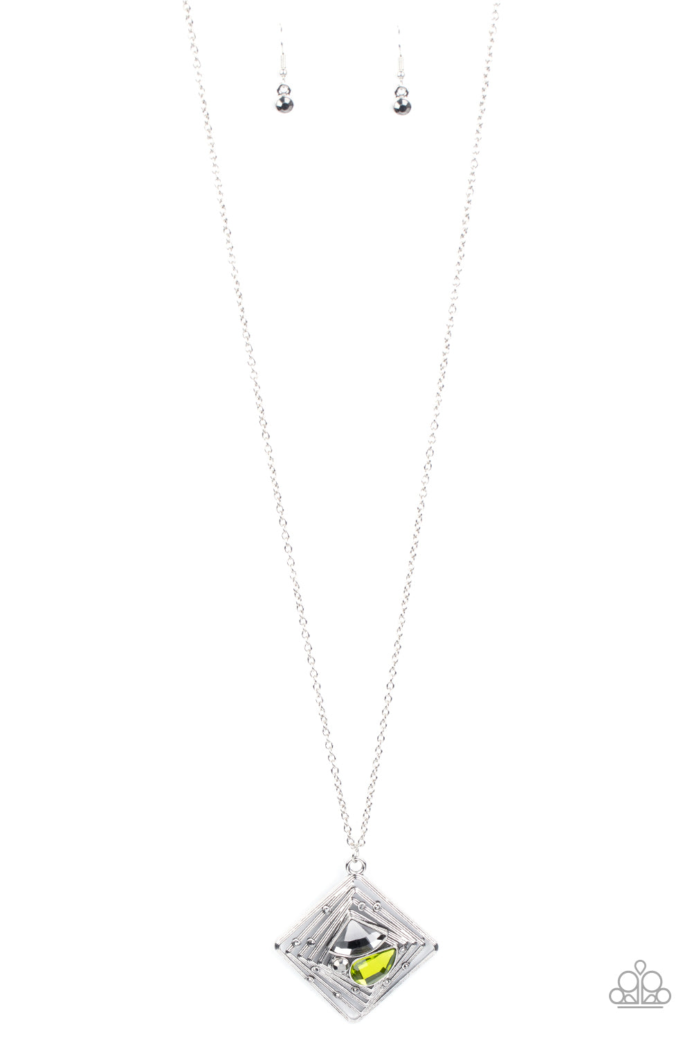 Paparazzi Necklaces - Timelessly Tilted - Green