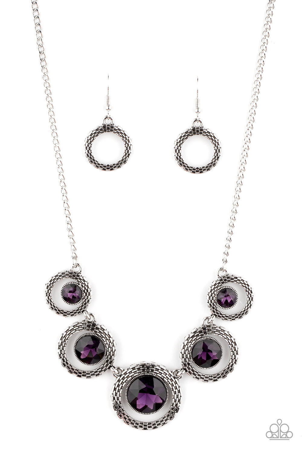 Paparazzi Necklaces - Pixel Perfect - Purple