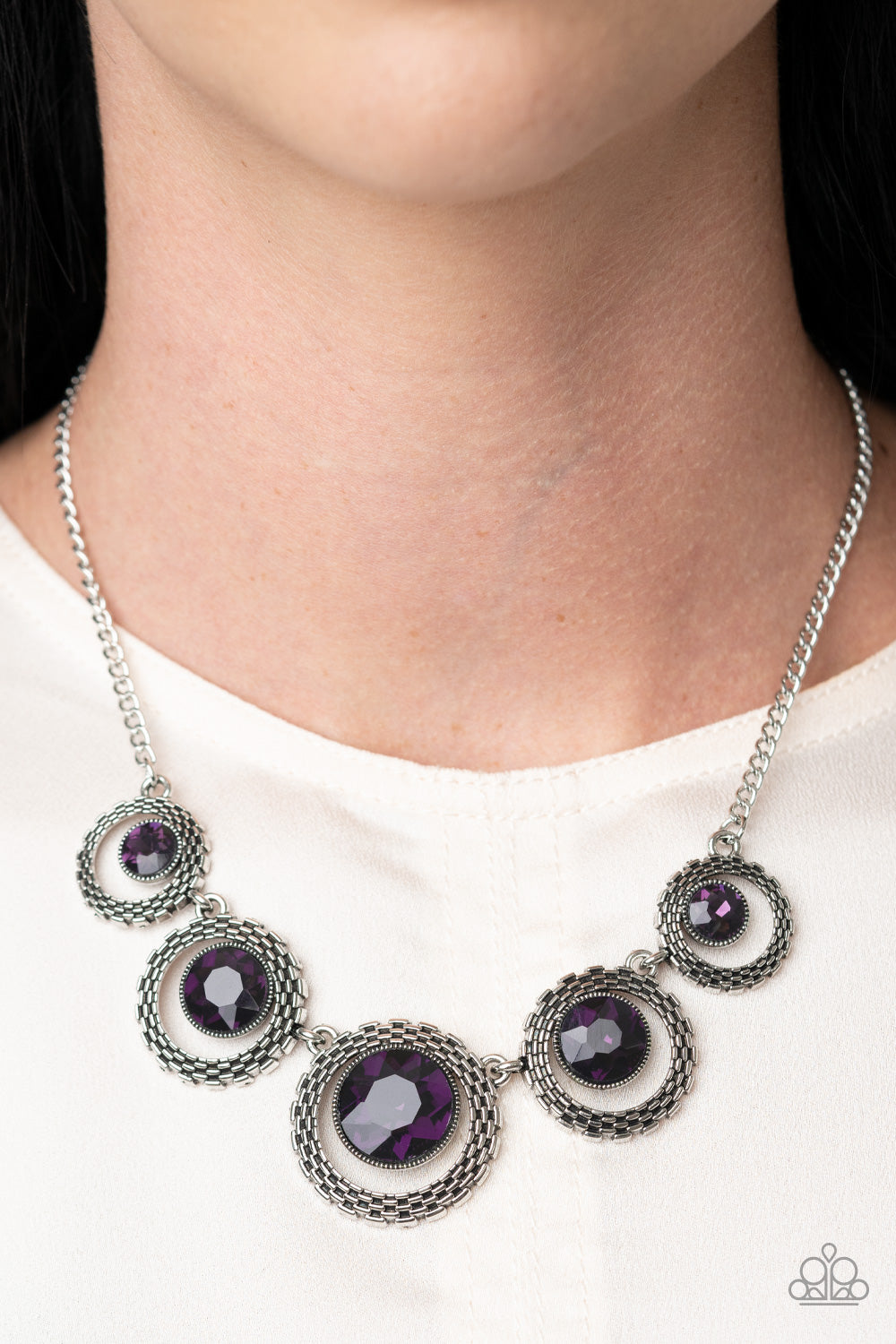 Paparazzi Necklaces - Pixel Perfect - Purple