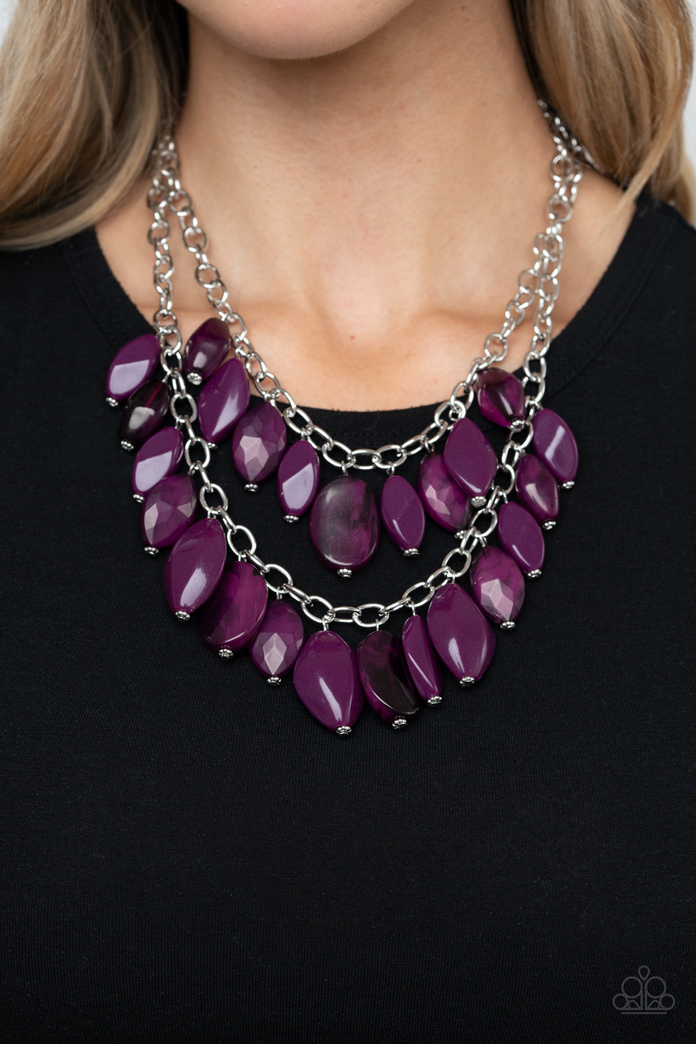 Paparazzi Necklaces - Palm Beach Beauty - Purple