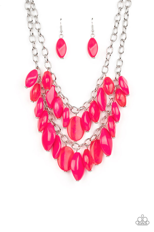 Paparazzi Necklaces - Palm Beach Beauty - Pink