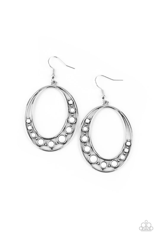 Paparazzi Earrings - Crescent Cove - White
