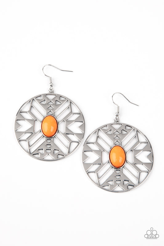 Paparazzi Earrings - Southwest Walkabout - Orange