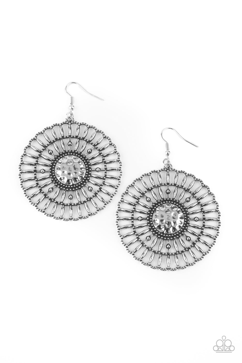 Paparazzi Earrings - Rustic Groves - Silver