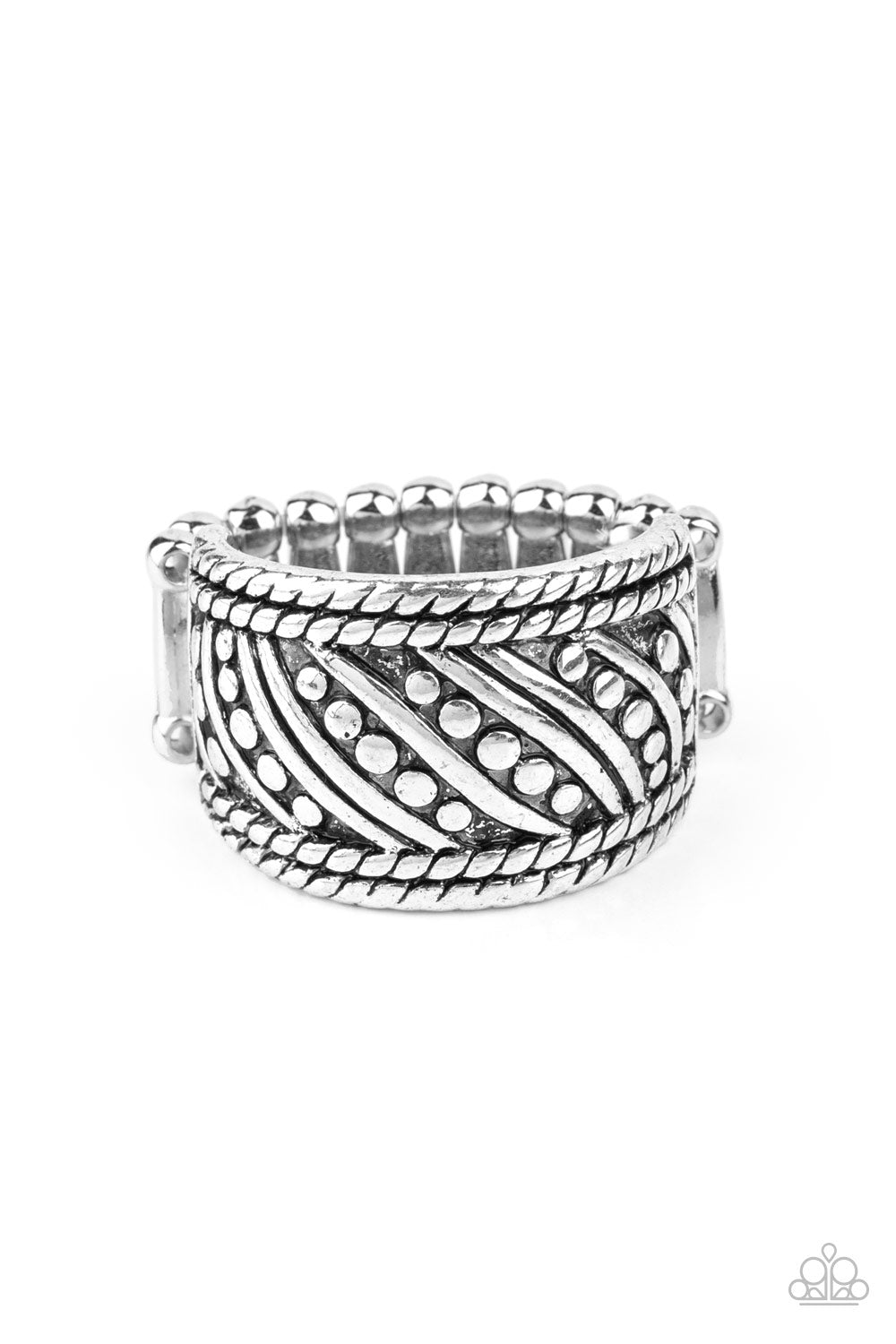 Paparazzi Rings - Slanted Shimmer - Silver