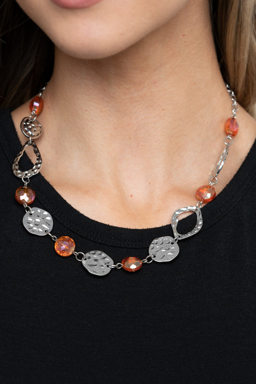 Paparazzi Necklaces - High Fashion Fashionista - Orange