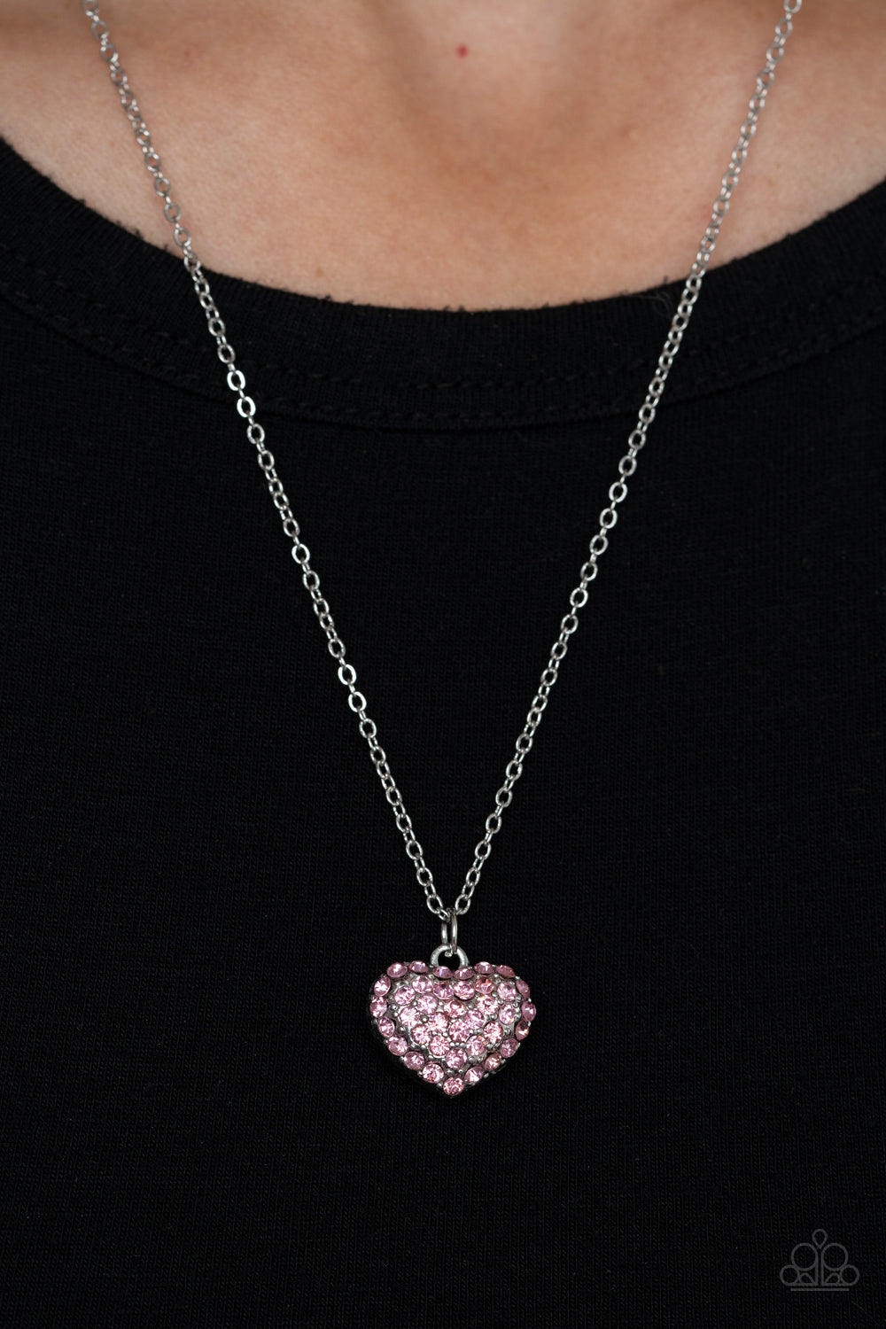 Paparazzi Necklaces - Heart - Warming Glow - Pink