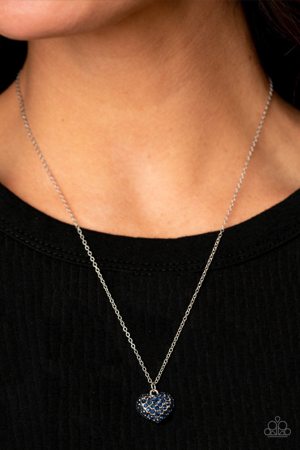 Paparazzi Necklaces - Heart - Warming Glow - Blue