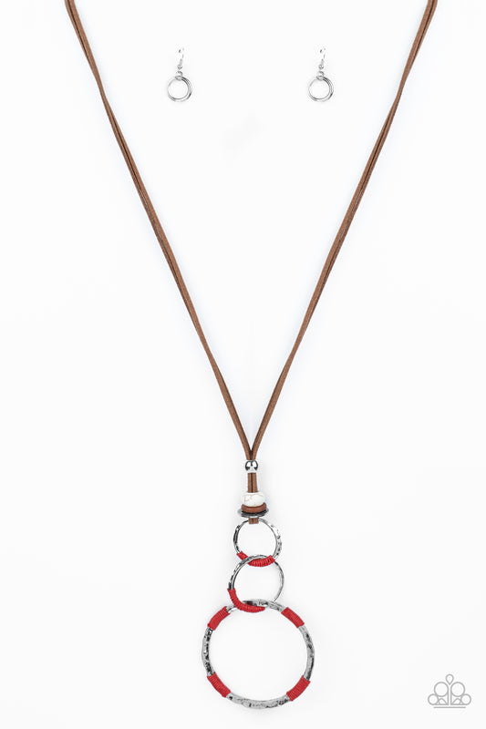 Paparazzi Necklaces - Rural Renovation - Red