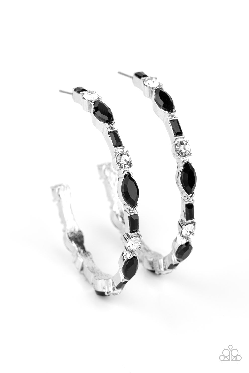 Paparazzi Earrings - There Goes The Neighborhood - Black