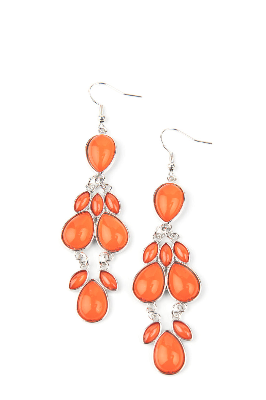 Paparazzi Earrings - Superstar Social - Orange