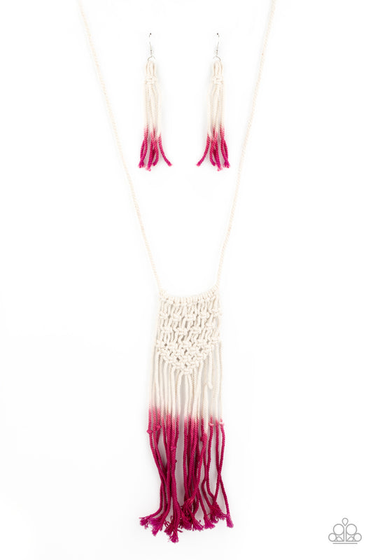 Paparazzi Necklaces - Surfin The Net - Pink