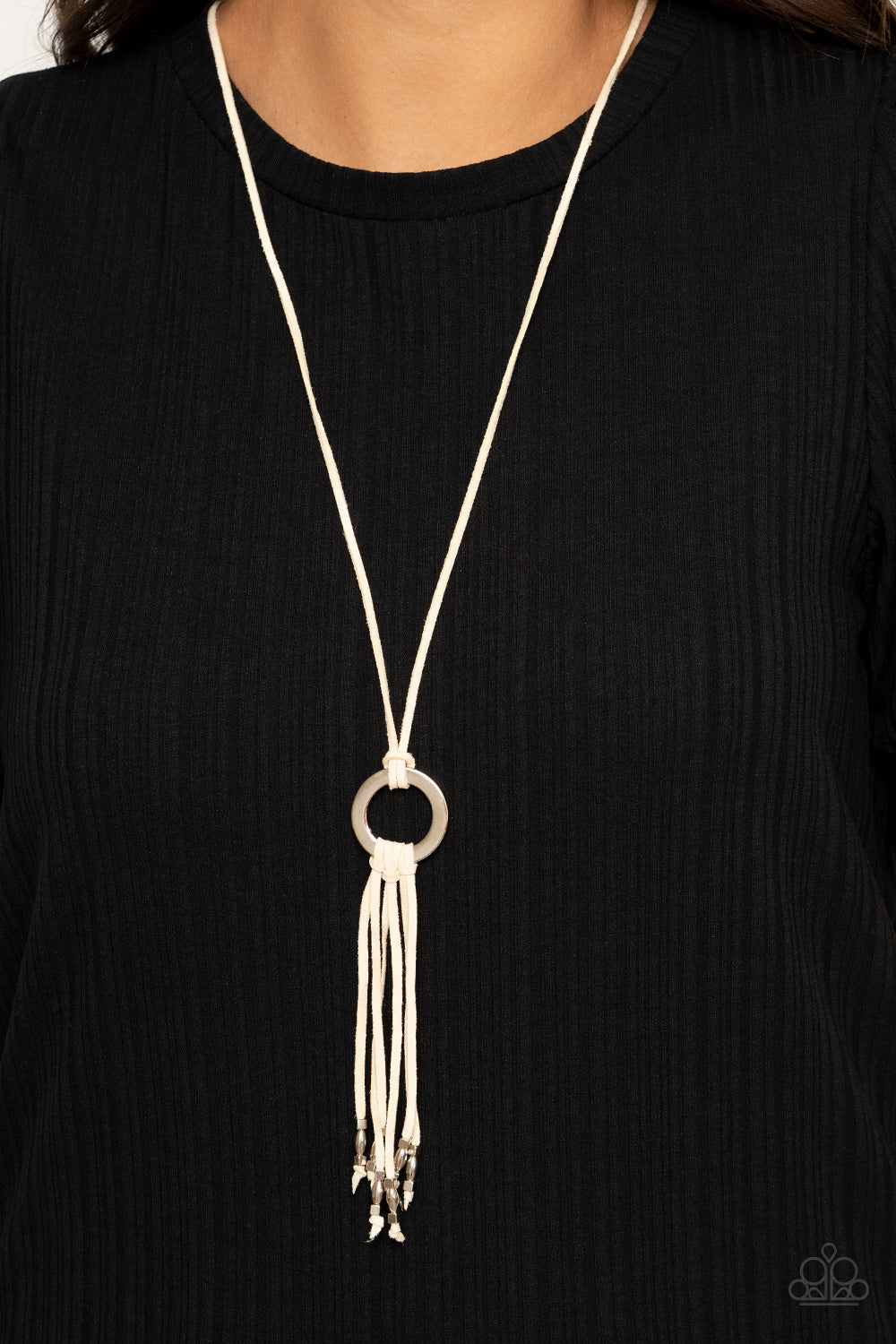Paparazzi Necklaces - Feel At HOMESPUN - White