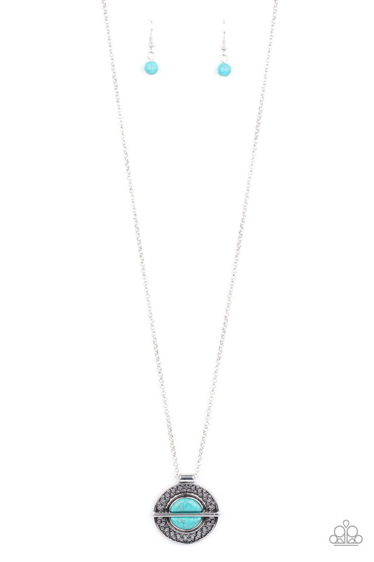 Paparazzi Necklaces - Adobe Adornment - Blue