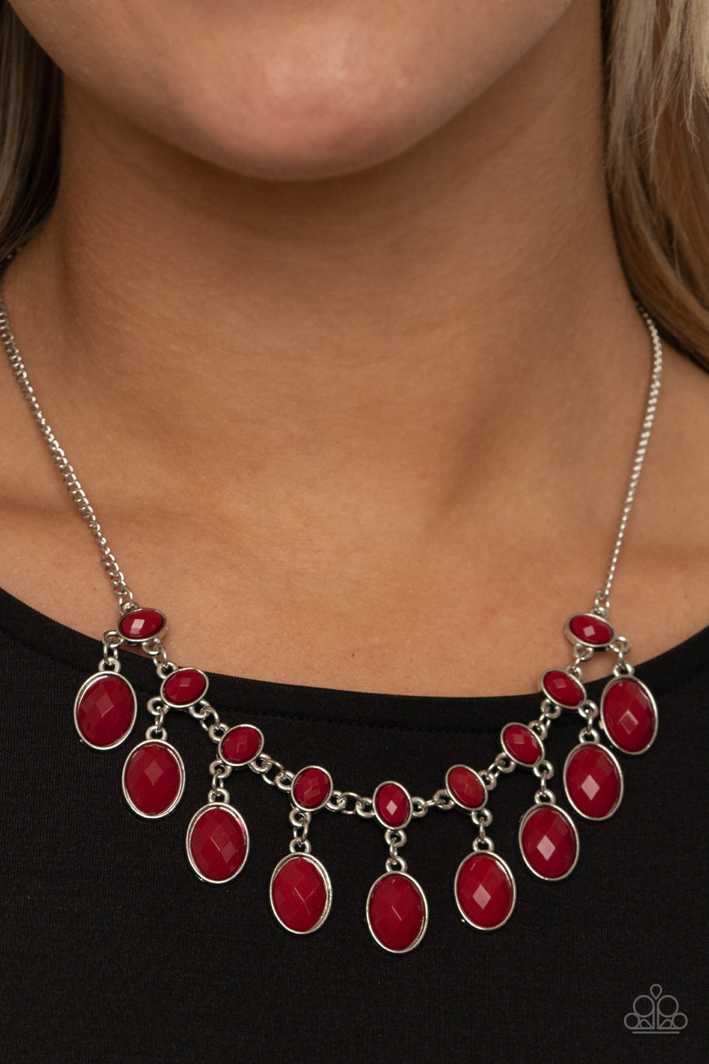 Lady of the POWERHOUSE - Red - Paparazzi Necklaces