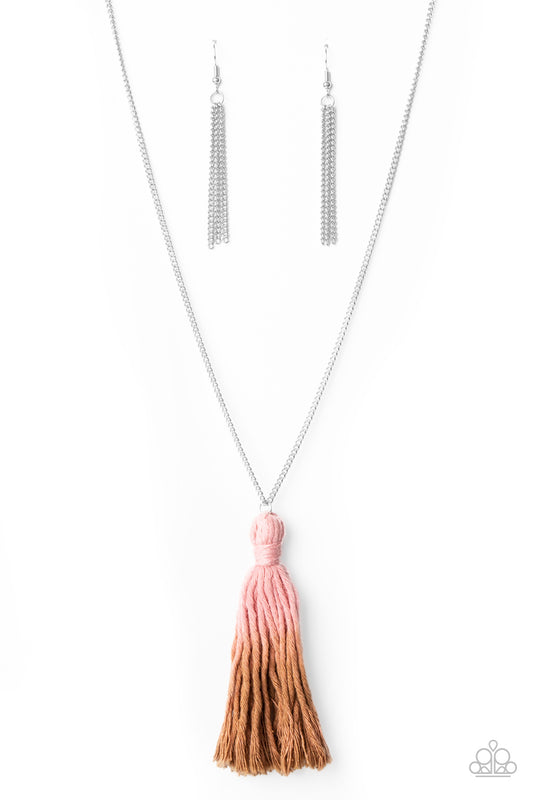 Paparazzi Necklaces - Totally Tasseled - Pink