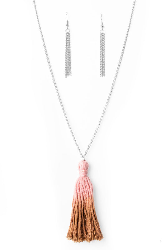 Paparazzi Necklaces - Totally Tasseled - Pink