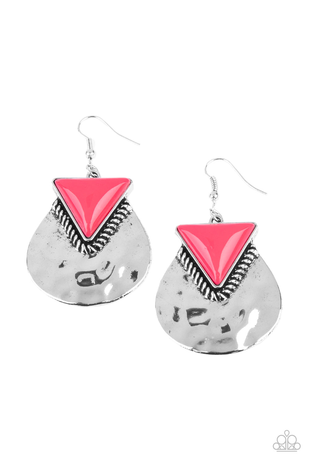 Paparazzi Earrings - Road Trip Treasure - Pink