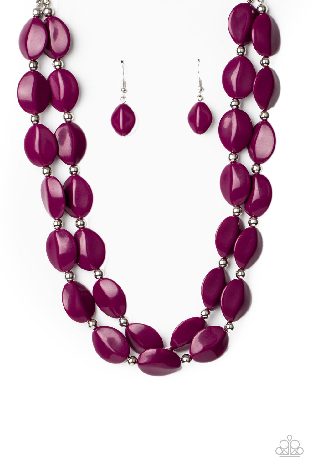 Paparazzi Necklaces - Two - Story Stunner - Purple