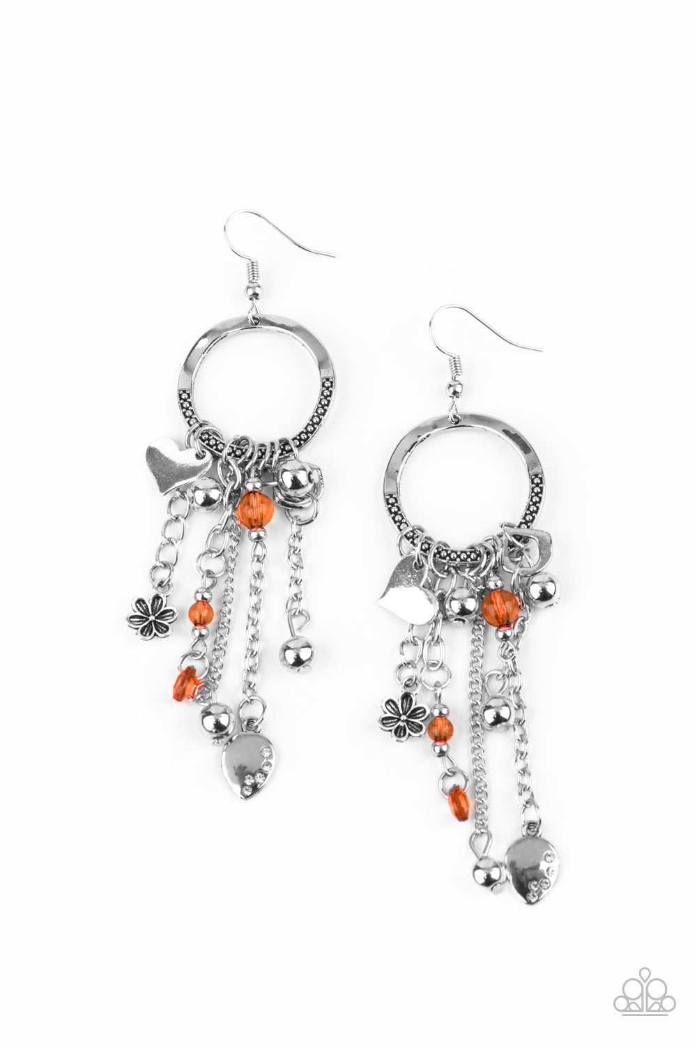 Paparazzi Earrings - Charm School - Orange