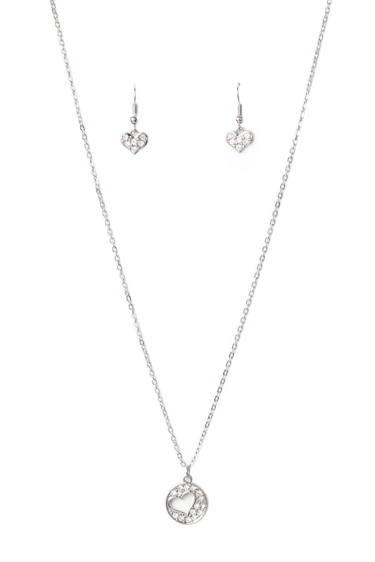 Paparazzi Necklaces - Bare Your Heart - White