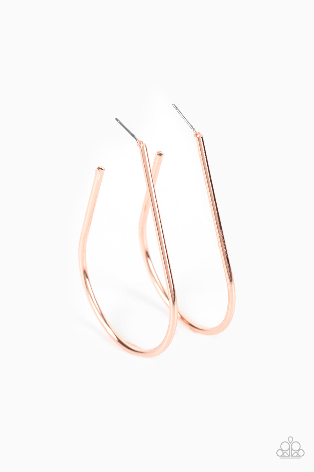 Paparazzi Earrings - City Curves - Copper