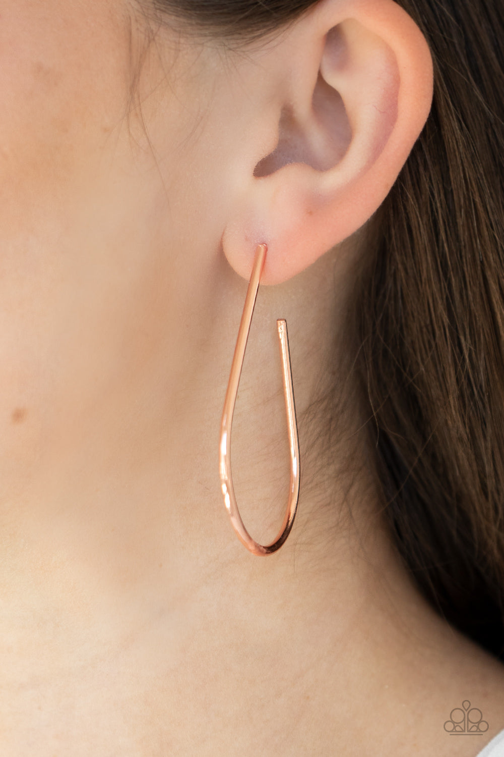 Paparazzi Earrings - City Curves - Copper