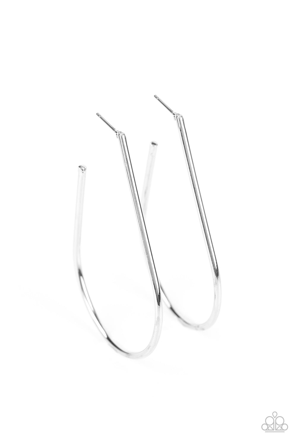 Paparazzi Earrings - City Curves - Silver