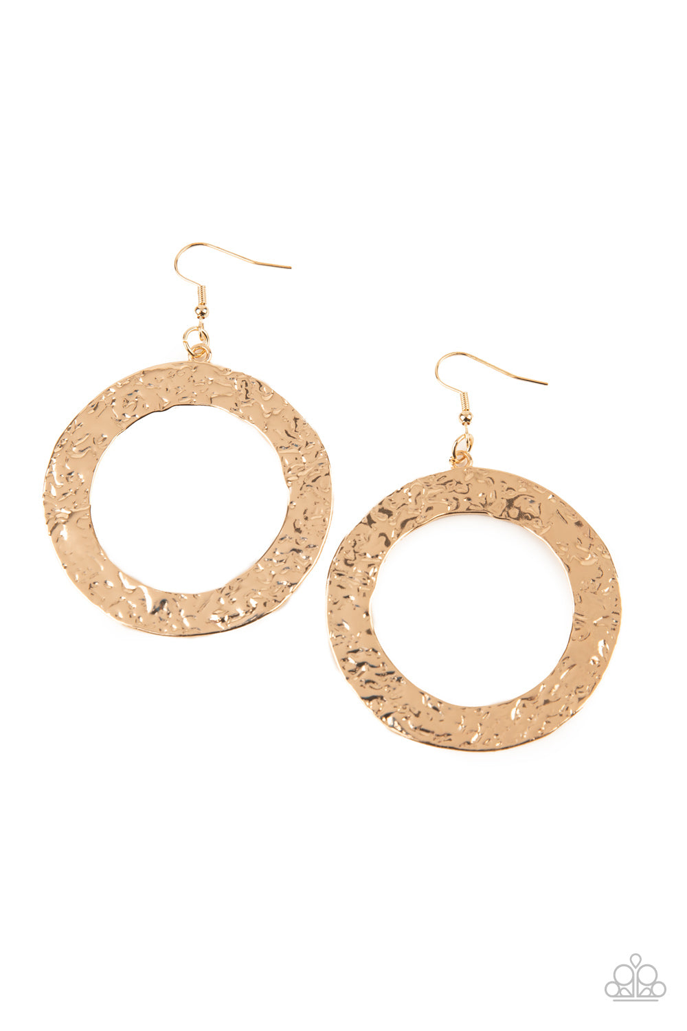 Paparazzi Earrings - PRIMAL Meridian - Gold